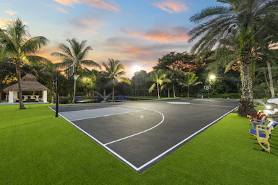 03 Villa Davie Backyard Basketball Court