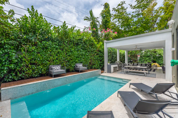 01 Villa Backyard Pool Design District Miami in Miami