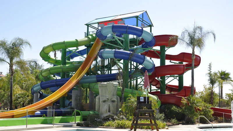 Six Flags Waterpark Slides in Los Angeles