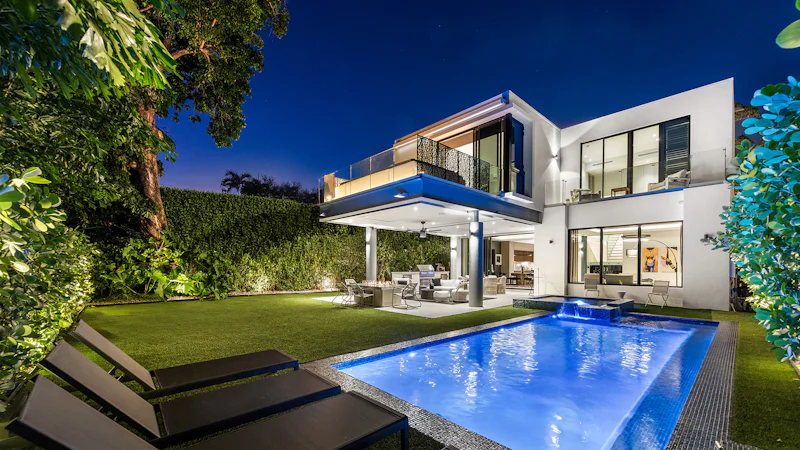 Villa Grove Pool Evening