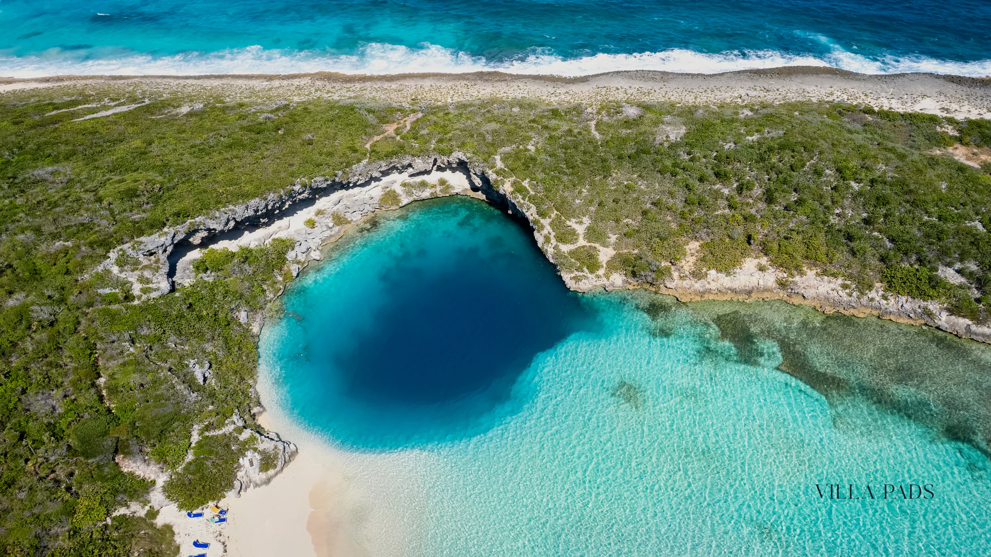 Andros Blue Hole Aerial