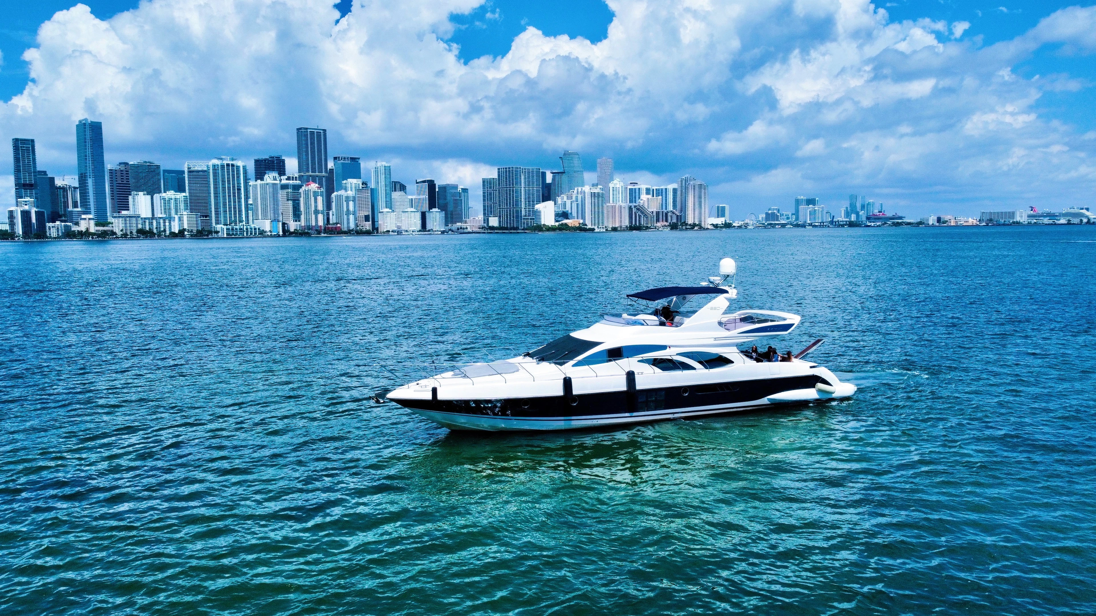Miami Yacht Luxury Skyline