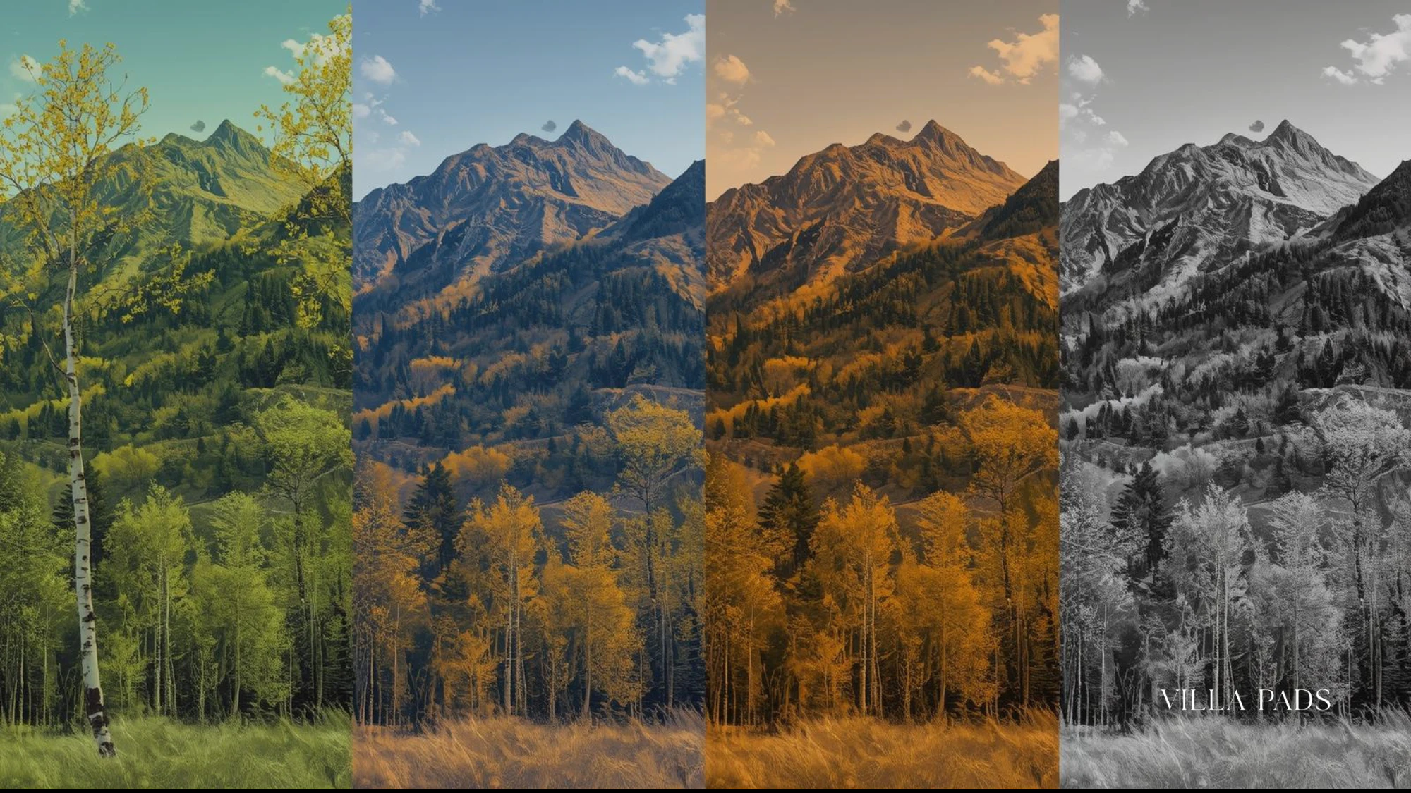 Aspen Seasons Maroon Bells Collage