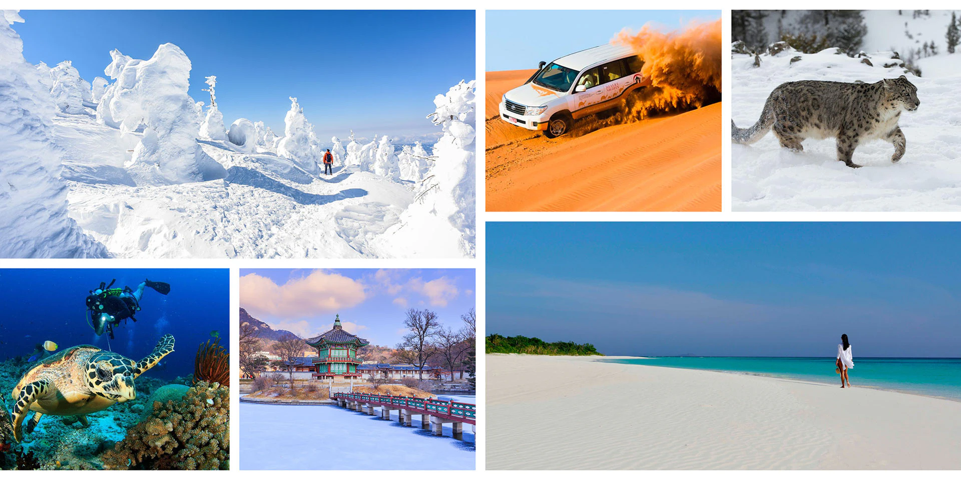 Luxury Winter Destinations Collage