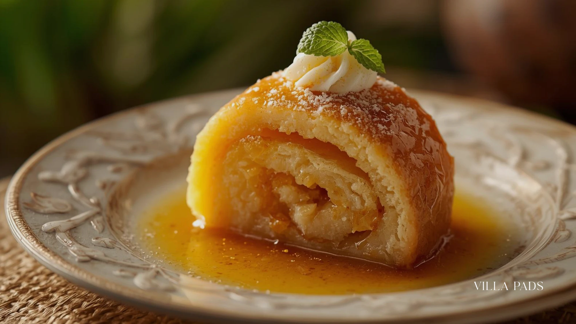 Bahamian Guava Duff Dessert