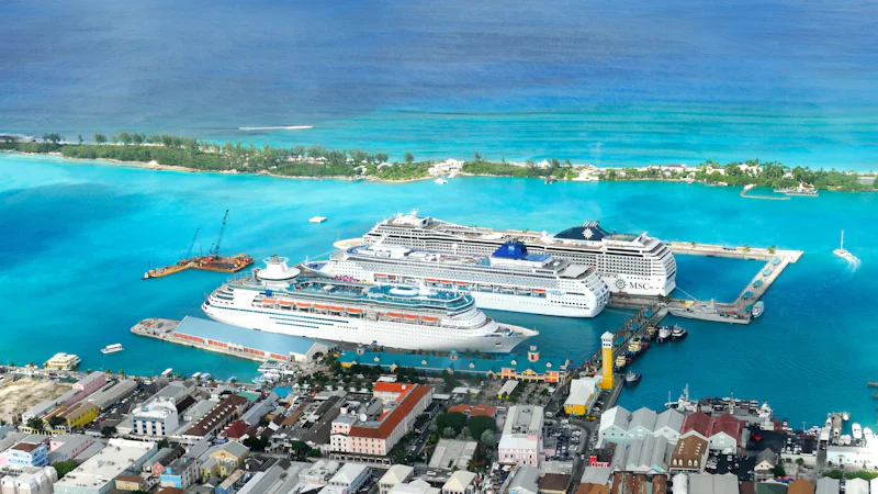 Nassau Bahamas Harbor Aerial